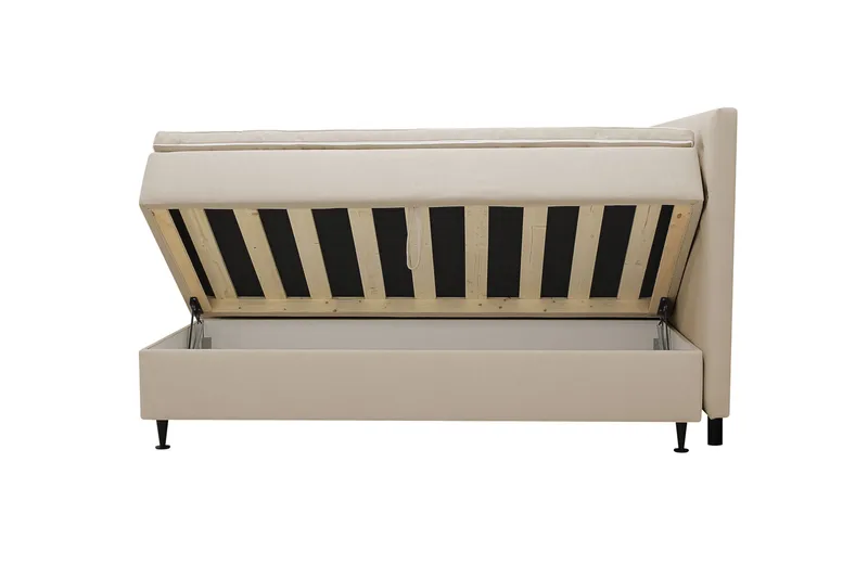 HVILA Plus komplett sengesett med oppbevaring 180x200 cm - Beige - Møbler - Senger - Kontinentalsenger