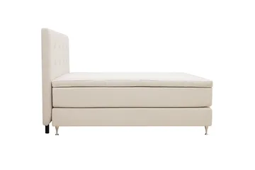 HVILA Premium Komplett Sengpakke 180x200 cm Kontinentalseng med Sengegavl - Lysebeige stoff - Møbler - Senger - Komplett sengepakke