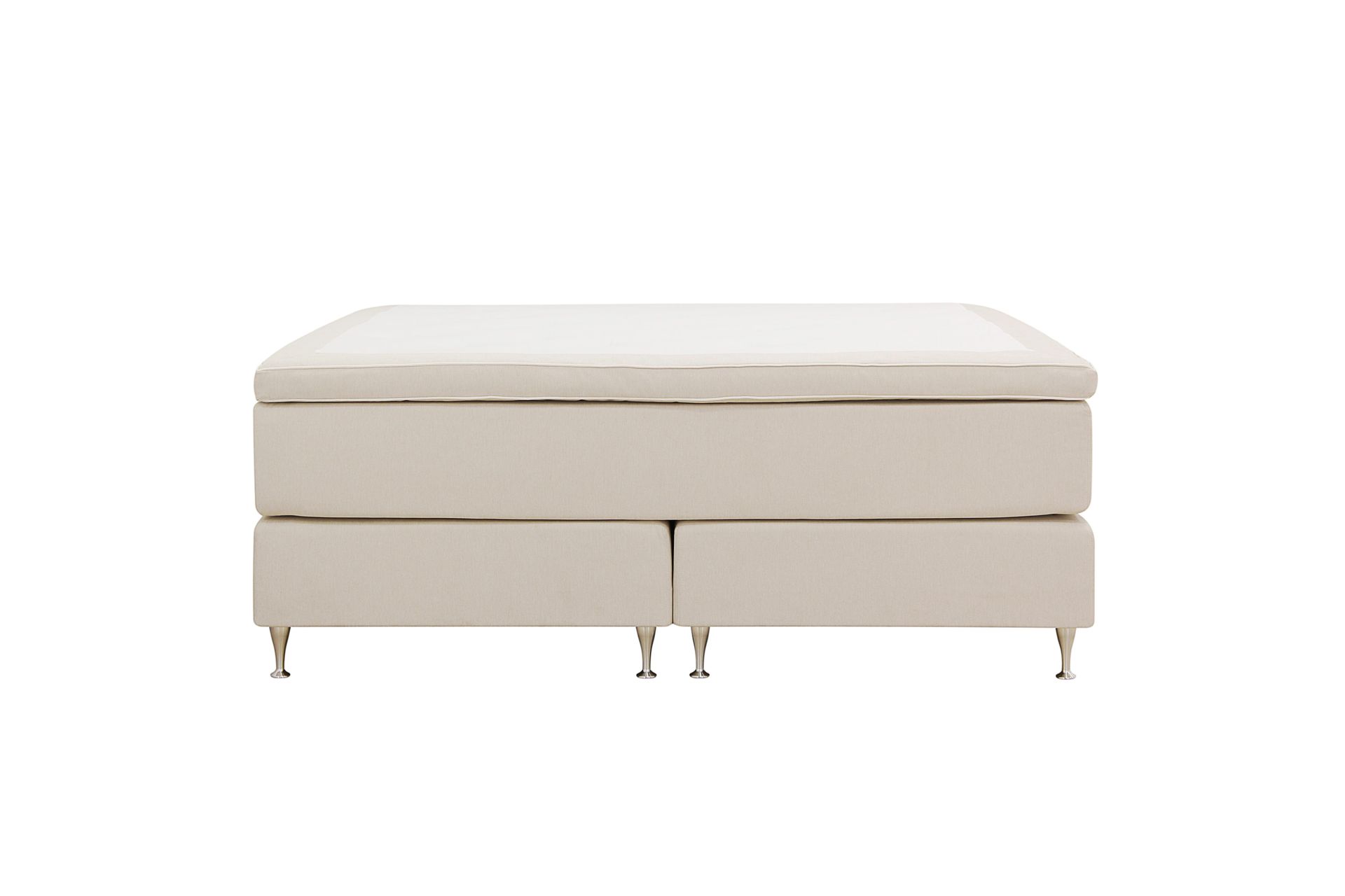HVILA Premium Kontinentalseng 160x200 cm - Lysebeige stoff