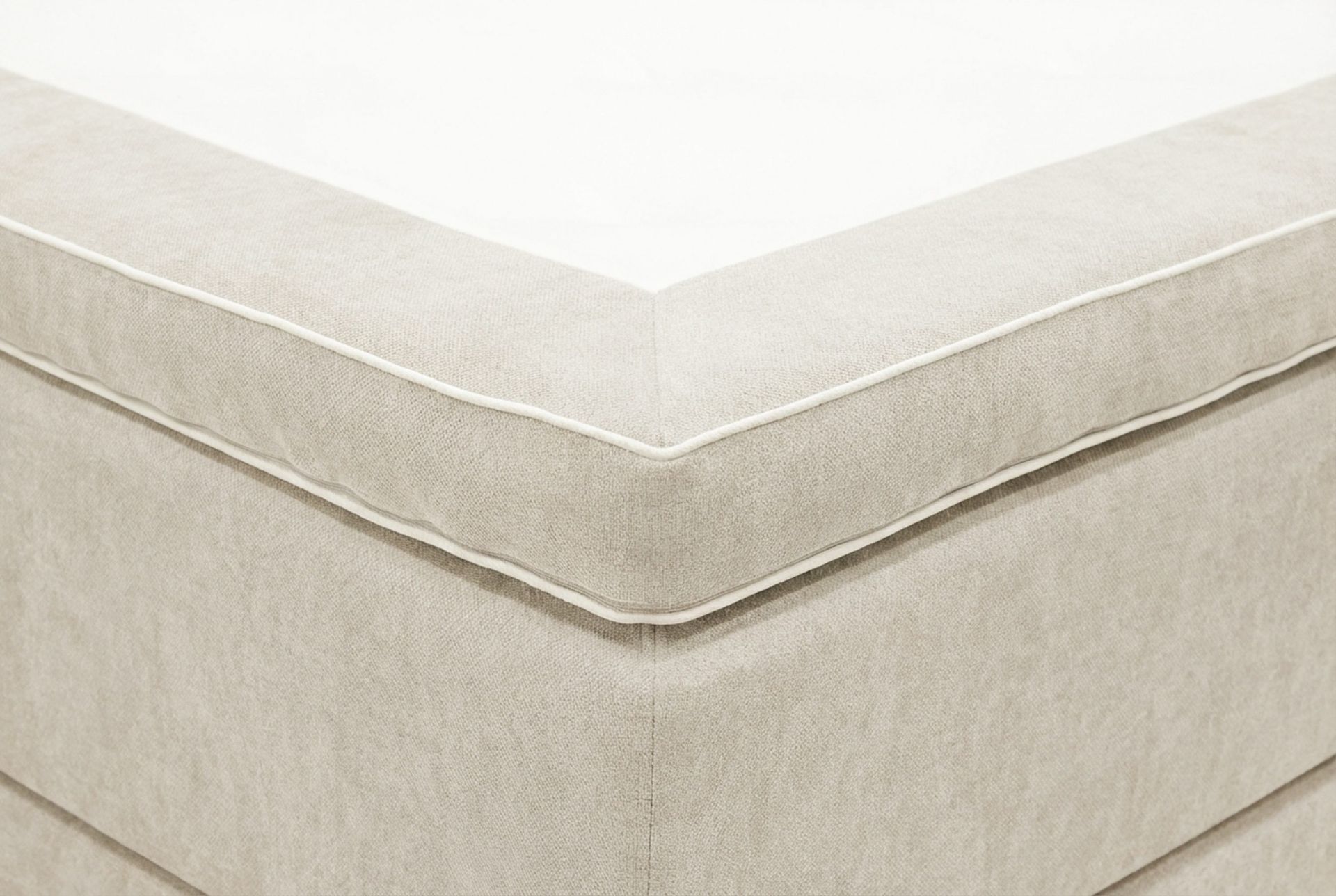HVILA Premium kontinentalseng 160x200 cm - Beige stoff