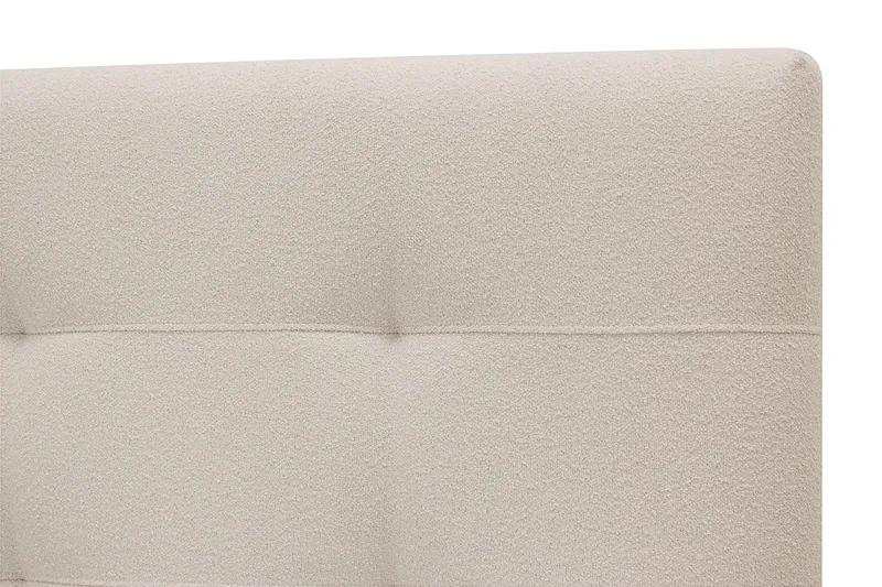 HVILA Premium Komplett Sengpakke 160x200 cm Kontinentalseng med Sengegavl - Lysebeige bouclé - Møbler - Senger - Kontinentalsenger