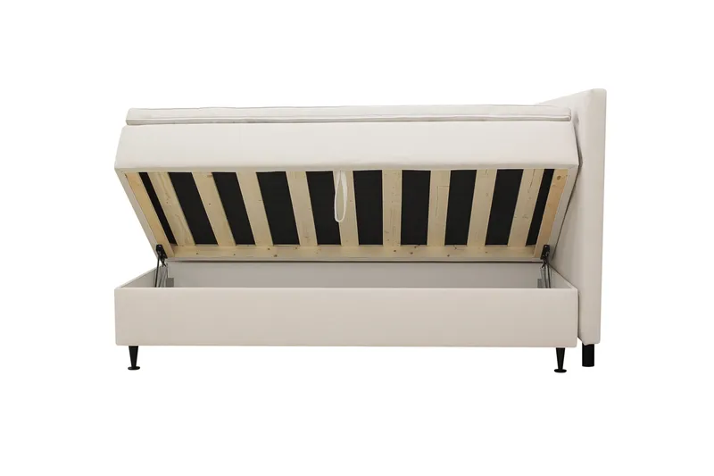 HVILA Plus Komplett sengepakke med oppbevaring 180x200 cm - Lys beige - Møbler - Senger - Kontinentalsenger
