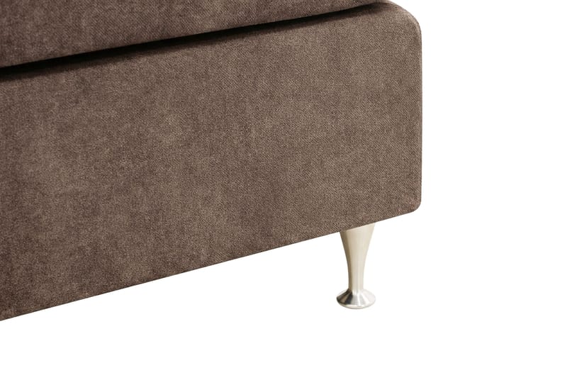 HVILA Premium komplett sengepakke 180x200 cm kontinentalseng med sengegavl - Brunt stoff - Møbler - Senger - Kontinentalsenger