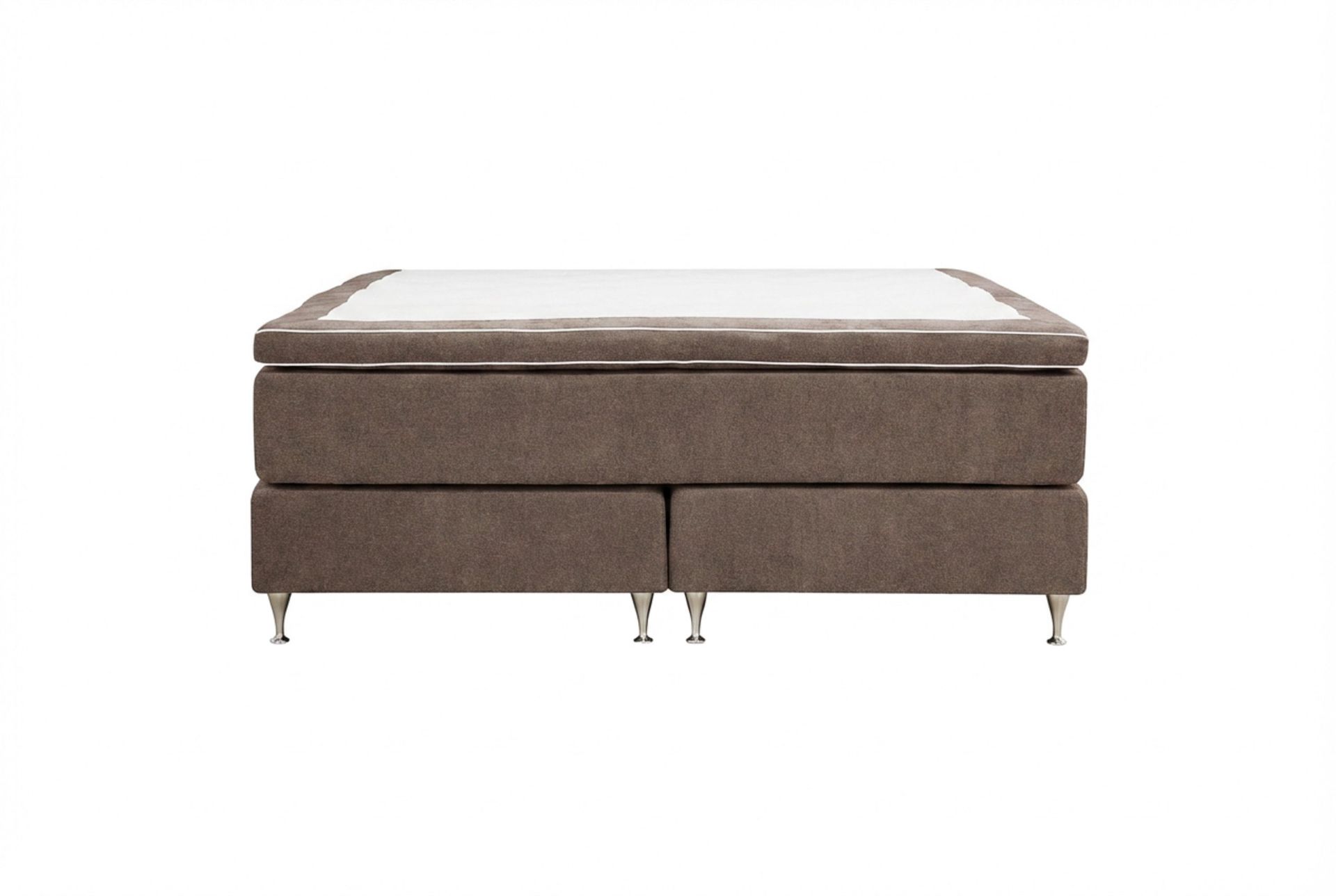 HVILA Premium kontinentalseng 180x200 cm - Brunt stoff