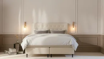 HVILA Plus Komplett Sengepakke 160x200 cm - Lys beige - Møbler - Senger - Komplett sengepakke