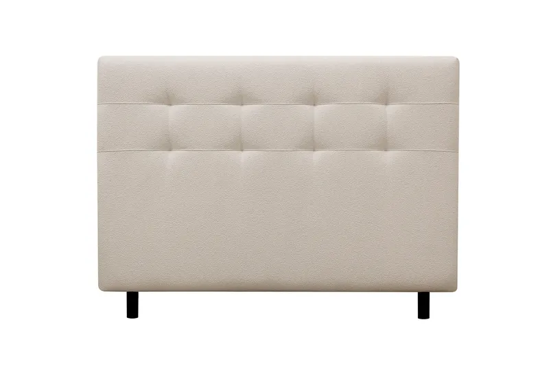 HVILA Premium Komplett Sengpakke 160x200 cm Kontinentalseng med Sengegavl - Lysebeige bouclé - Møbler - Senger - Kontinentalsenger