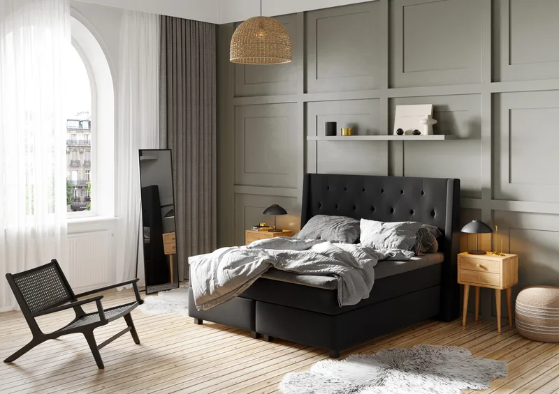 Imperia Komplett Sengepakke 180x200 cm - Svart - Møbler - Senger - Komplett sengepakke