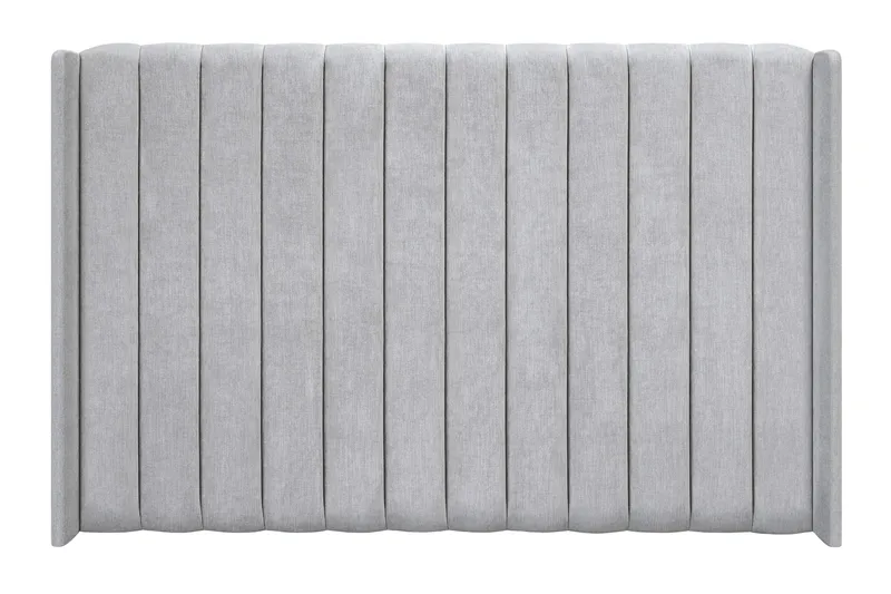 Joluma Komplett Sengepakke – Kontinentalseng 180x200 cm i Stoff med Sengegavl + Overmadrass med Fast/Medium Komfort - Lysegrå - Møbler - Senger - Komplett sengepakke