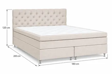 Joluma Sengepakke Fast 180x200 cm - (+Flere valg) 180x200 cm Lys beige - Møbler - Senger - Enkeltsenger
