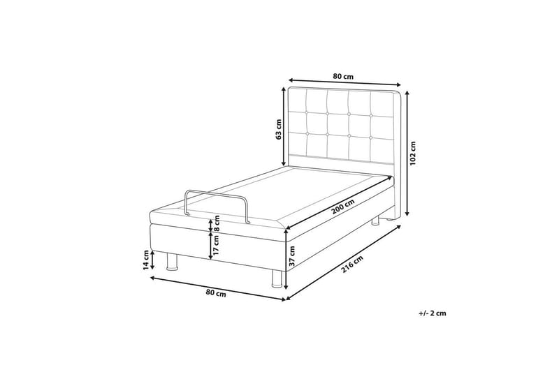 Justerbar seng Duke - Beige, 80x200 cm - Møbler - Senger - Sengeramme & sengestamme