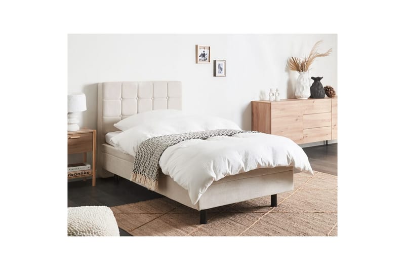 Justerbar seng Duke - Beige, 90x200 cm - Møbler - Senger - Komplett sengepakke