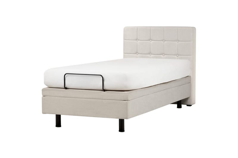 Justerbar seng Duke - Beige, 90x200 cm - Møbler - Senger - Komplett sengepakke