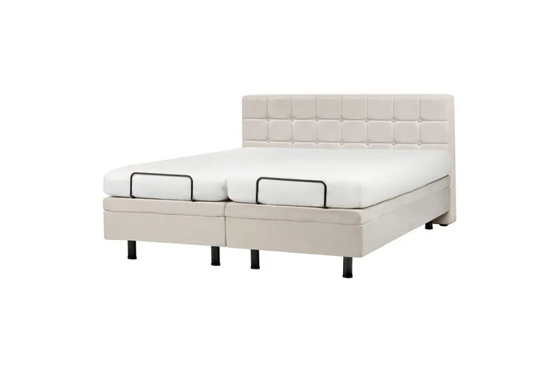 Justerbar seng Duke - Beige, svart, 160x200 cm - Møbler - Senger - Sengeramme & sengestamme