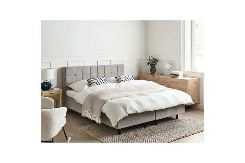 Justerbar seng Duke - Grå, svart, 160x200 cm - Møbler - Senger - Komplett sengepakke