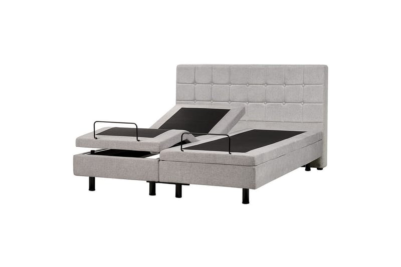 Justerbar seng Duke, Grå, svart, 160x200 cm