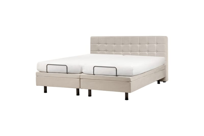 Justerbar seng Duke - Lys beige, 180x200 cm - Møbler - Senger - Sengeramme & sengestamme