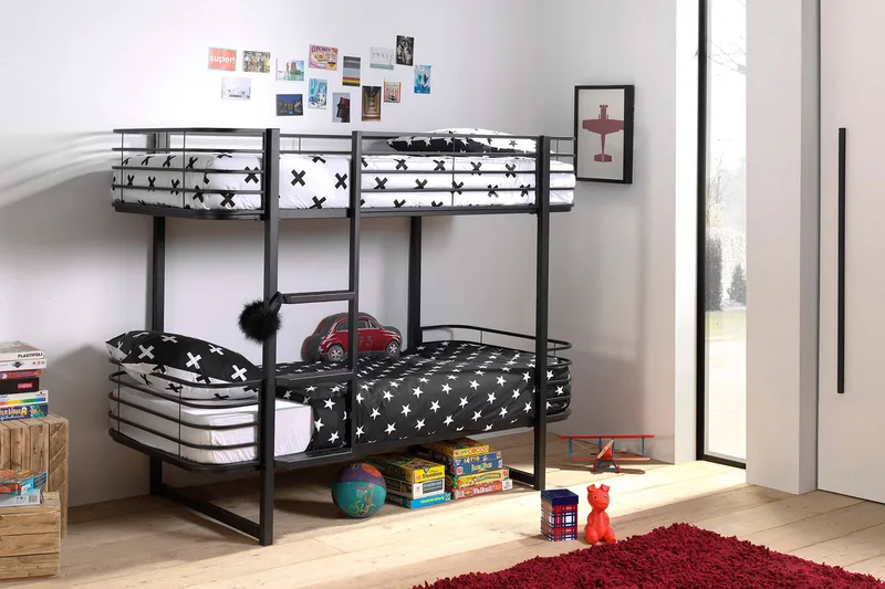 Boschba Køyeseng 90x200 - Svart - Møbler - Senger - Køyeseng