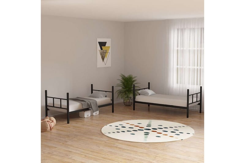 Køyeseng Defneia Svart - Svart - Møbler - Senger - Sengeramme & sengestamme