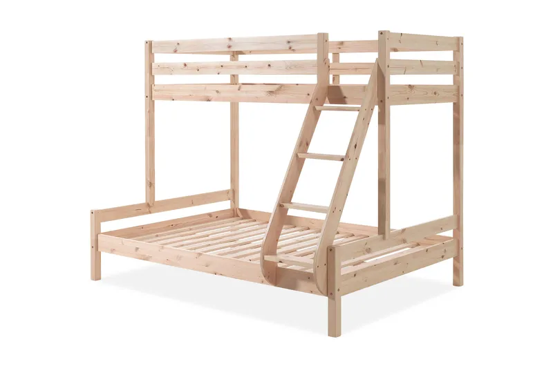 Pirue Familieseng - Tre/Brun - Møbler - Senger - Køyeseng - Familiekøye