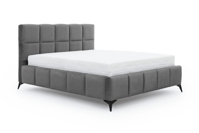 Kamble Sengeramme med Oppbevaring 140x200 cm - Grå - Møbler - Senger - Sengeramme & sengestamme