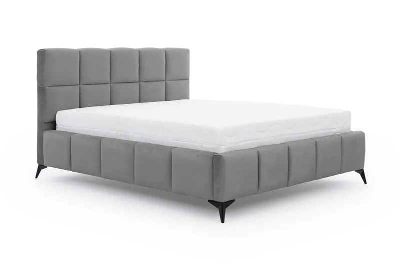Kamble Sengeramme med Oppbevaring 140x200 cm - Grå - Møbler - Senger - Sengeramme & sengestamme