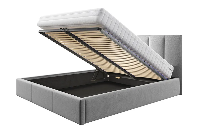 Karrouba Oppbevaringsseng 140x200 cm - Mørkegrå - Møbler - Senger - Sengeramme & sengestamme