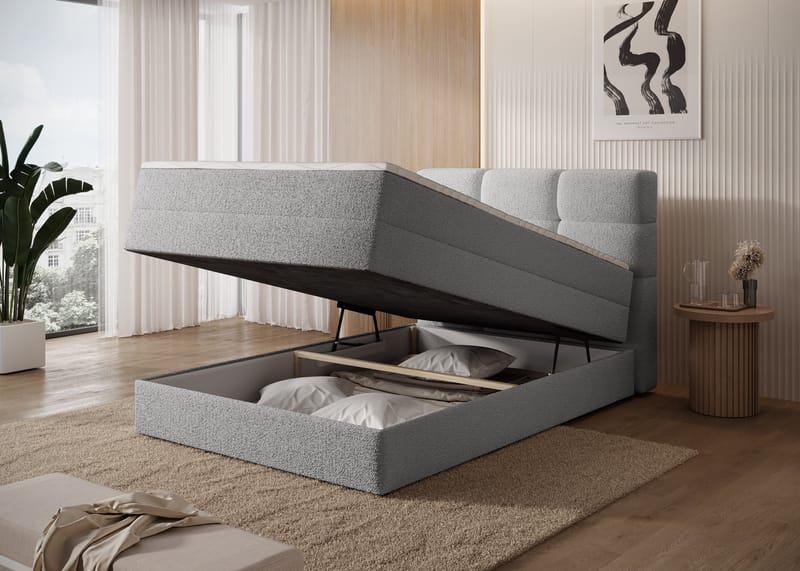 Kasped sengesett kontinentalseng med oppbevaring 120x200 cm - Royal 04 - Møbler - Senger - Enkeltsenger