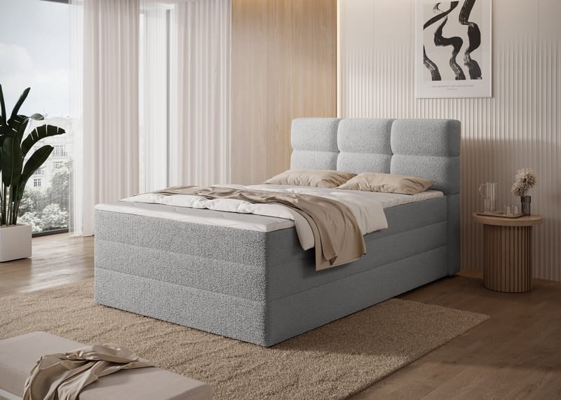 Kasped sengesett kontinentalseng med oppbevaring 120x200 cm - Royal 04 - Møbler - Senger - Enkeltsenger