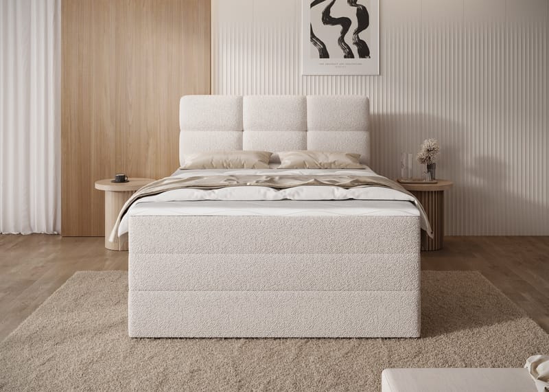Kasped sengesett kontinentalseng med oppbevaring 140x200 cm - Royal 18 - Møbler - Senger - Enkeltsenger
