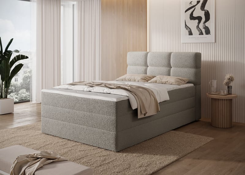 Kasped sengesett kontinentalseng med oppbevaring 140x200 cm - Royal 20 - Møbler - Senger - Enkeltsenger