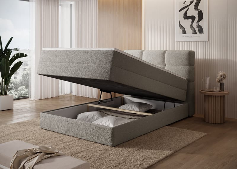 Kasped sengesett kontinentalseng med oppbevaring 140x200 cm - Royal 20 - Møbler - Senger - Enkeltsenger