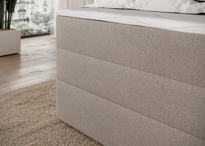 Kasped sengesett kontinentalseng med oppbevaring 140x200 cm - Paolli 18 - Møbler - Senger - Enkeltsenger