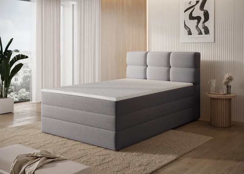 Kasped sengesett kontinentalseng med oppbevaring 140x200 cm - Paolli 04 - Møbler - Senger - Enkeltsenger