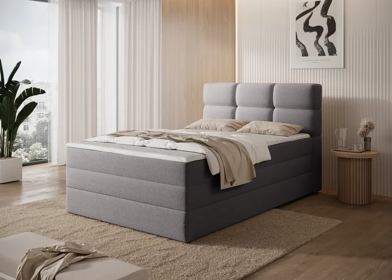 Kasped sengesett kontinentalseng med oppbevaring 140x200 cm - Paolli 04 - Møbler - Senger - Enkeltsenger