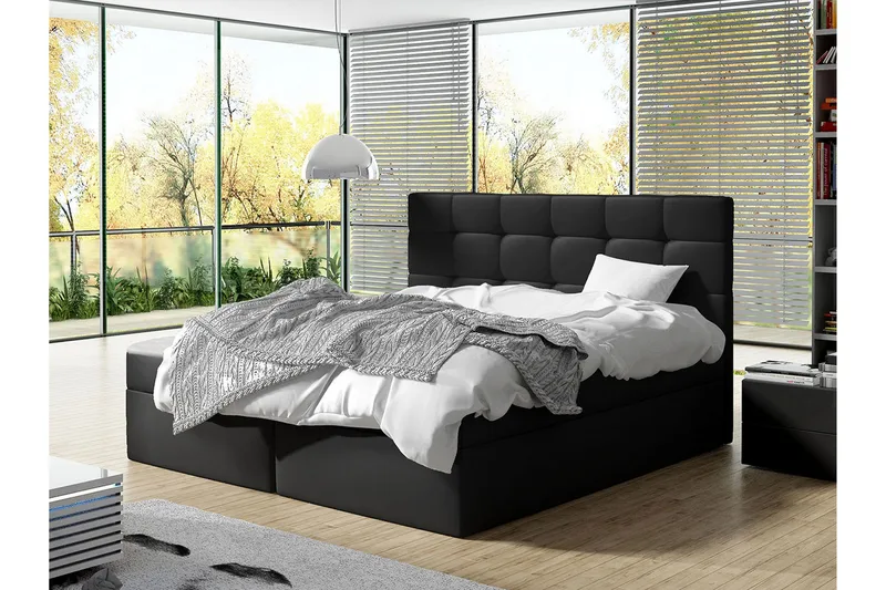 Kleiv Kontinentalseng 140x200 cm - Svart - Møbler - Senger - Kontinentalsenger