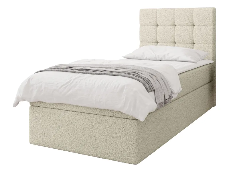 Kleiv kontinentalseng med oppbevaring 100x200 cm - beige - Møbler - Senger - Enkeltsenger