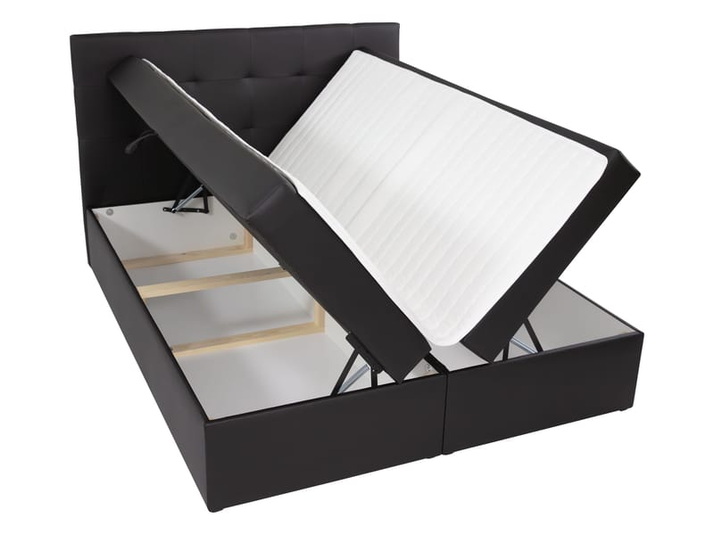 Kleiv kontinentalseng med oppbevaring 160x200 cm - beige - Møbler - Senger - Enkeltsenger