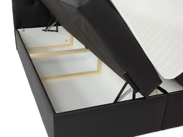 Kleiv kontinentalseng med oppbevaring 160x200 cm - grå - Møbler - Senger - Kontinentalsenger