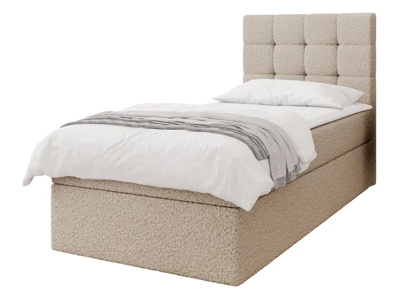 Kleiv kontinentalseng med oppbevaring 80x200 cm - beige - Møbler - Senger - Enkeltsenger