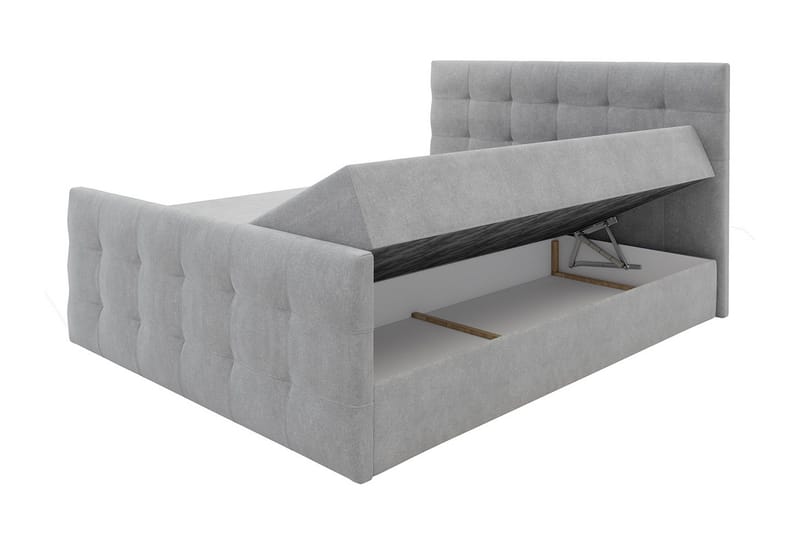 Kleos Kontinentalseng 180x200 cm med Sengegavl - Lysegrå - Møbler - Senger - Kontinentalsenger