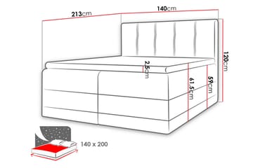Knarrevik kontinentalseng 140x200 - Brun - Møbler - Senger - Kontinentalsenger