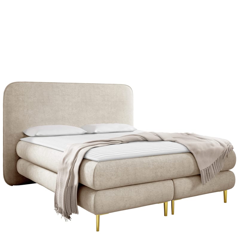 Komplett kontinentalseng AMARETTO Nazar 225.02 140 x 200 cm, beige