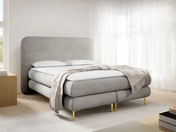 Komplett kontinentalseng AMARETTO Nazar 225.03 140 x 200 cm - grå - Møbler - Senger - Komplett sengepakke