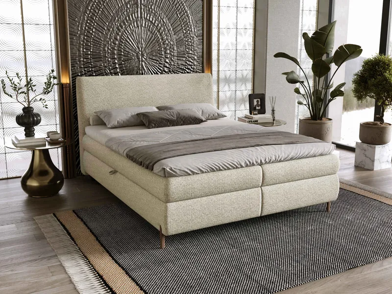 Komplett kontinentalseng EVIA Adventure 06 160 x 200 cm - beige - Møbler - Senger - Komplett sengepakke