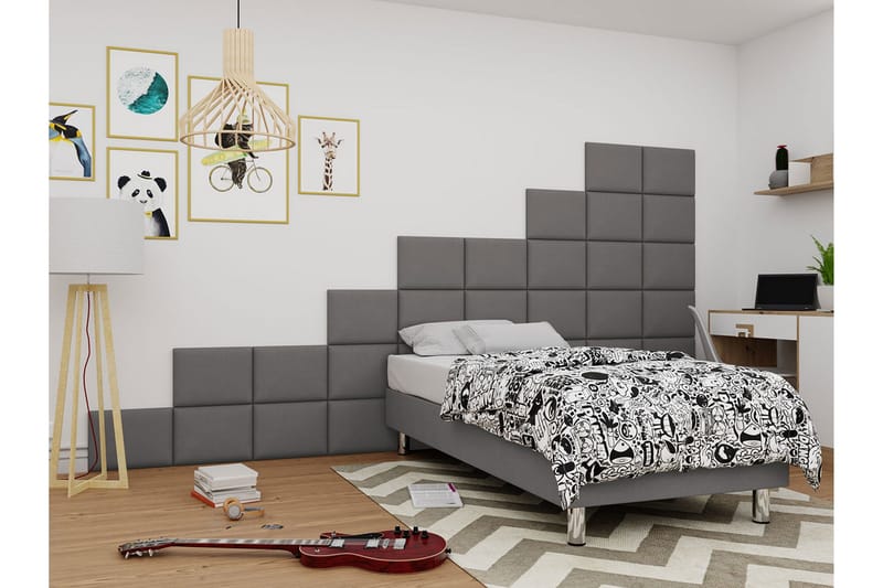 Adeliza Kontinentalseng 120x200 cm+Panel 40 cm, Grå