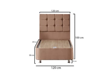 Adilen Kontinentalseng 120x200 cm - Lysebrun - Møbler - Senger - Komplett sengepakke