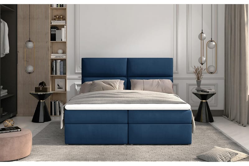 Amberan Sengepakke 180x200 cm - Blå - Komplett sengepakke