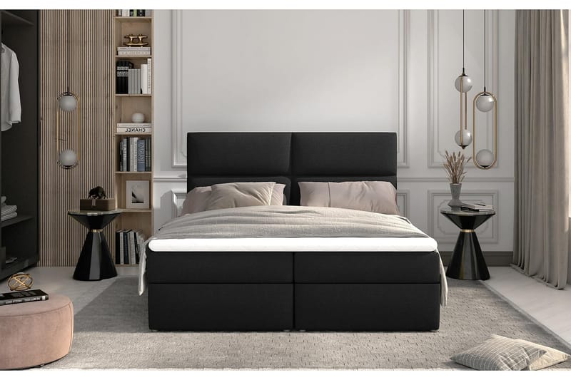 Amberan Sengepakke 180x200 cm - Svart - Møbler - Senger - Komplett sengepakke