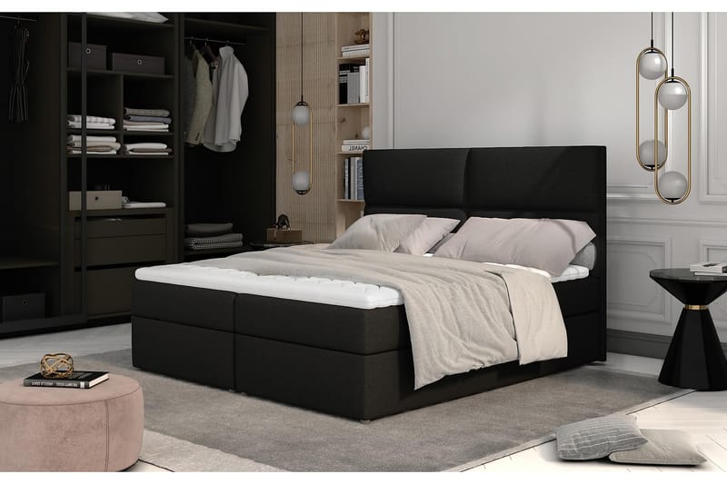 Amberan Sengepakke 180x200 cm - Svart - Møbler - Senger - Komplett sengepakke