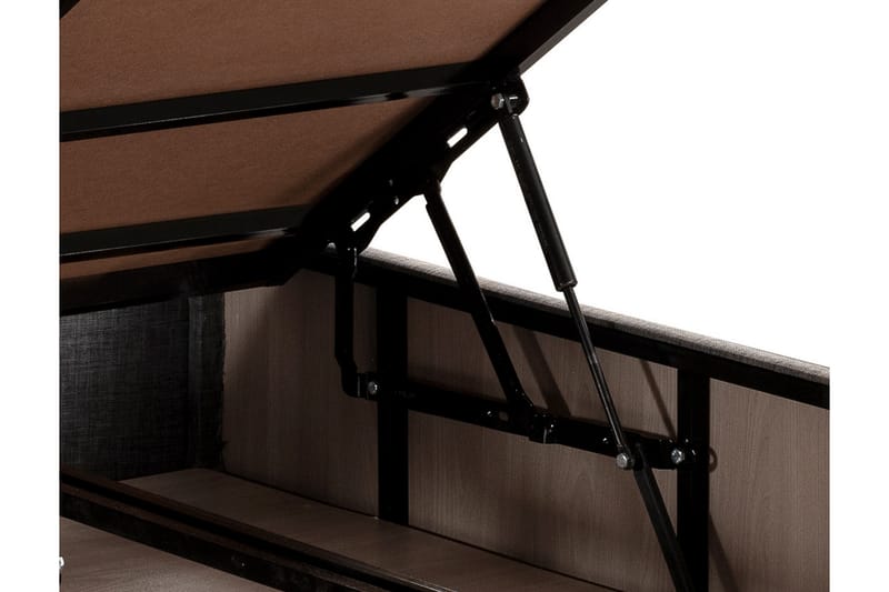 Argentu Kontinentalseng 150x200 cm - Grå - Komplett sengepakke - Seng med oppbevaring